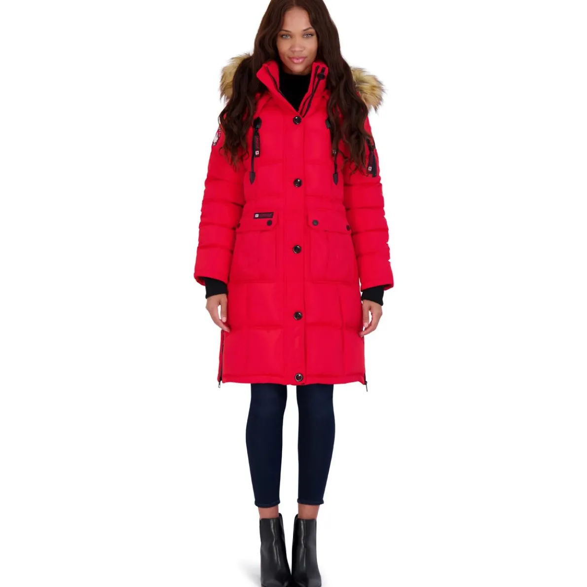 Puffer Coat for Women- Long Faux Fur Insulated Winter Jacket