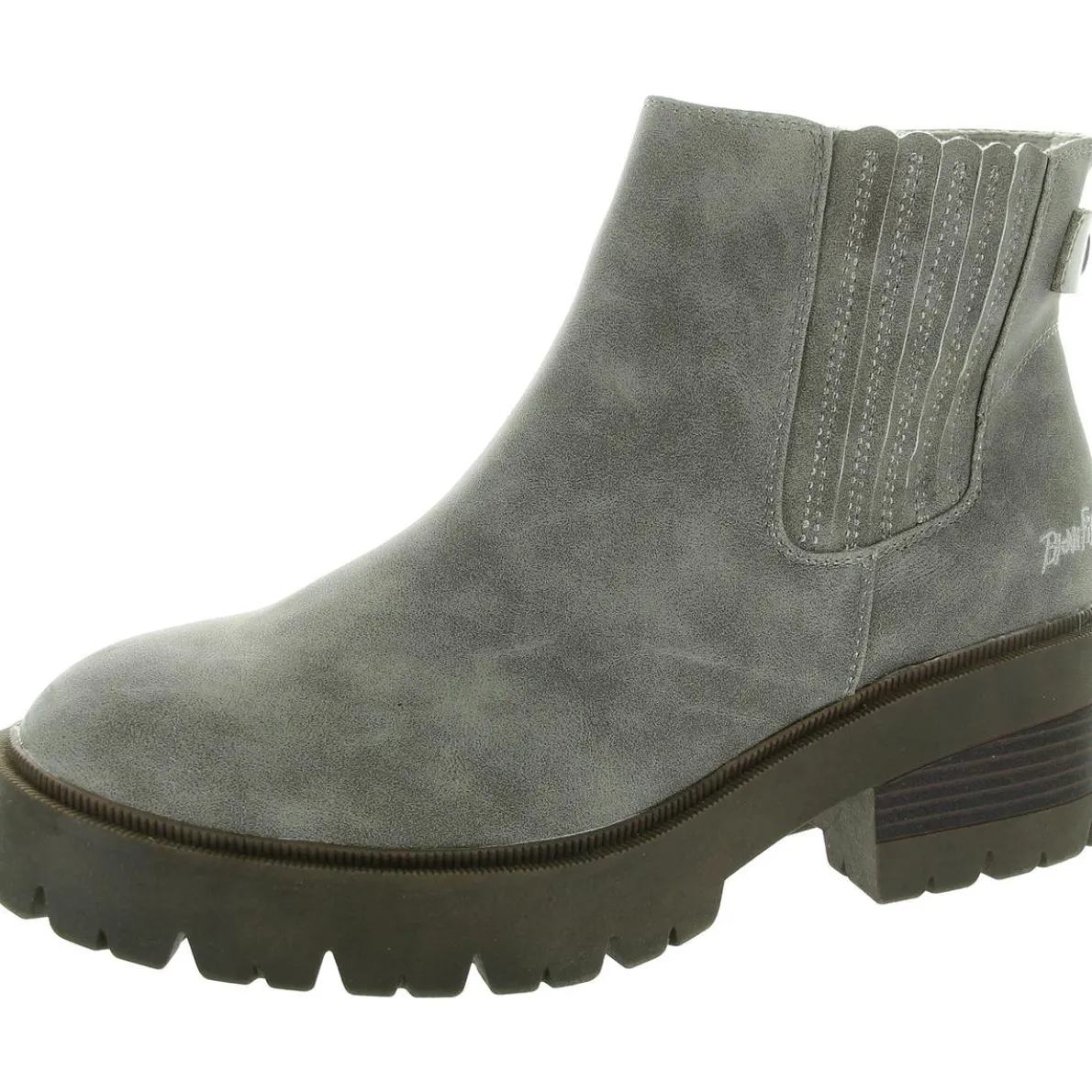 Joy Lugged Sole Faux Leather Chelsea Boots