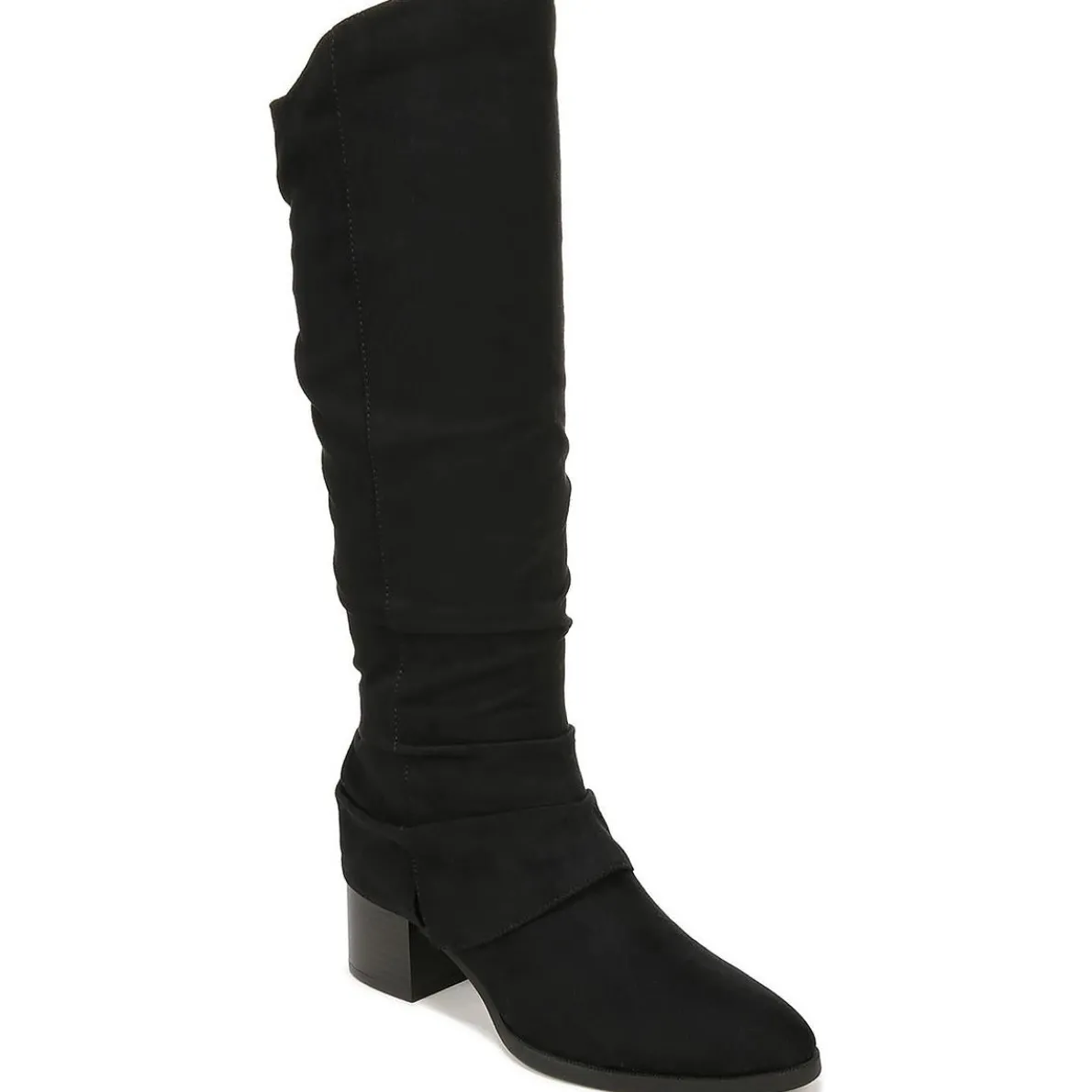 Delilah Faux Suede Wide Calf Knee-High Boots