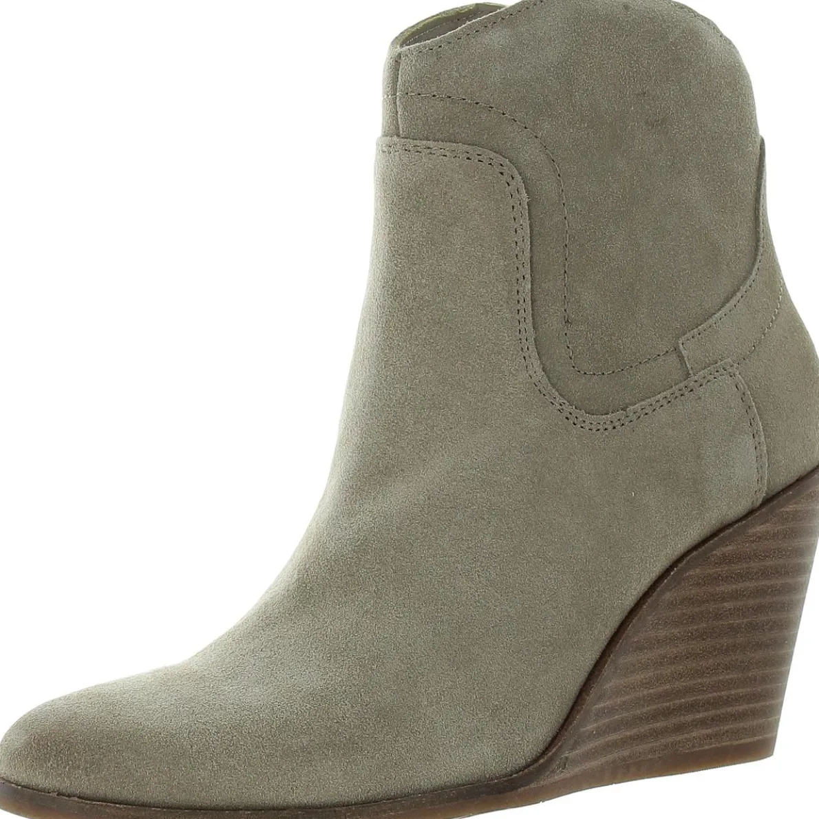 Waltz Zipper Suede Wedge Boots