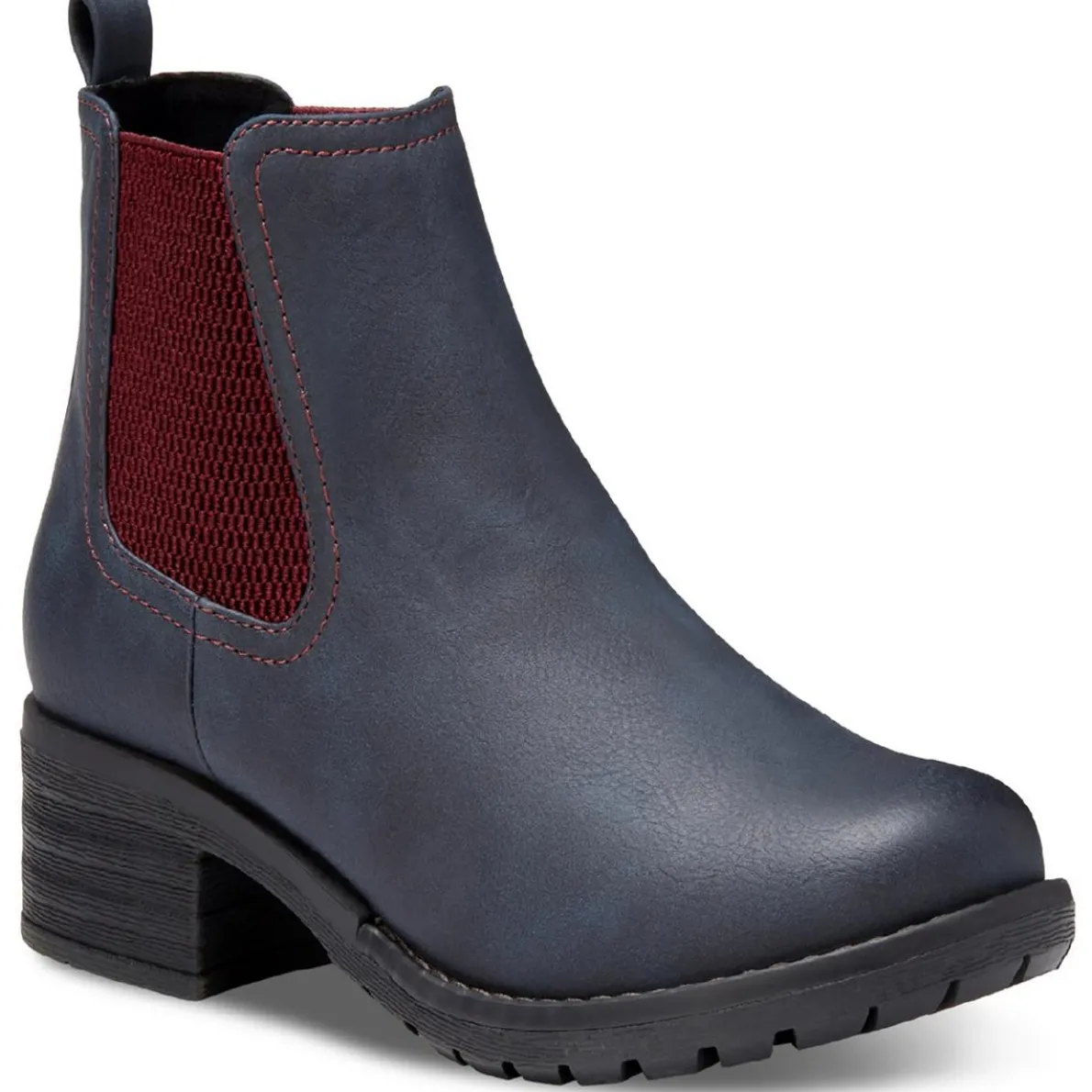 Jasmine Faux Leather Slip On Ankle Boots