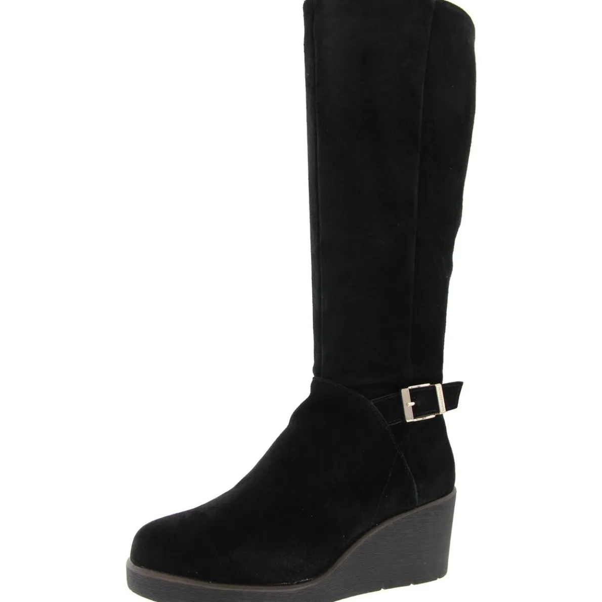 ATLINNA Zipper Leather Knee-High Boots