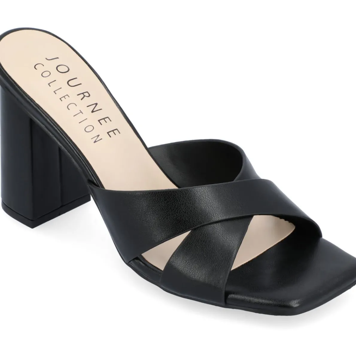 Chazz Faux Leather Slip On Heels