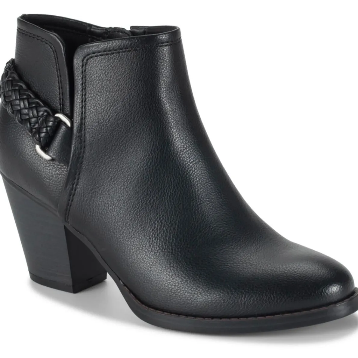 Charlotte Faux Leather Ankle Booties
