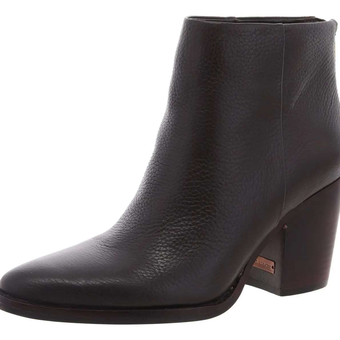 Polleah Zipper Leather Booties