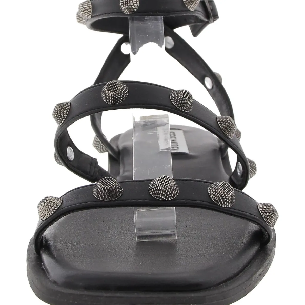 Veronica Embellished Faux Leather Ankle Strap