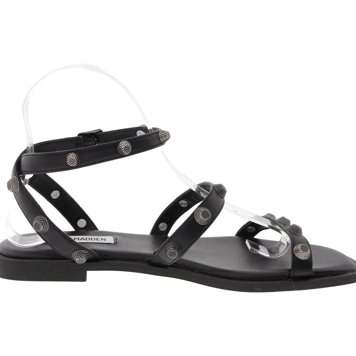 Veronica Embellished Faux Leather Ankle Strap