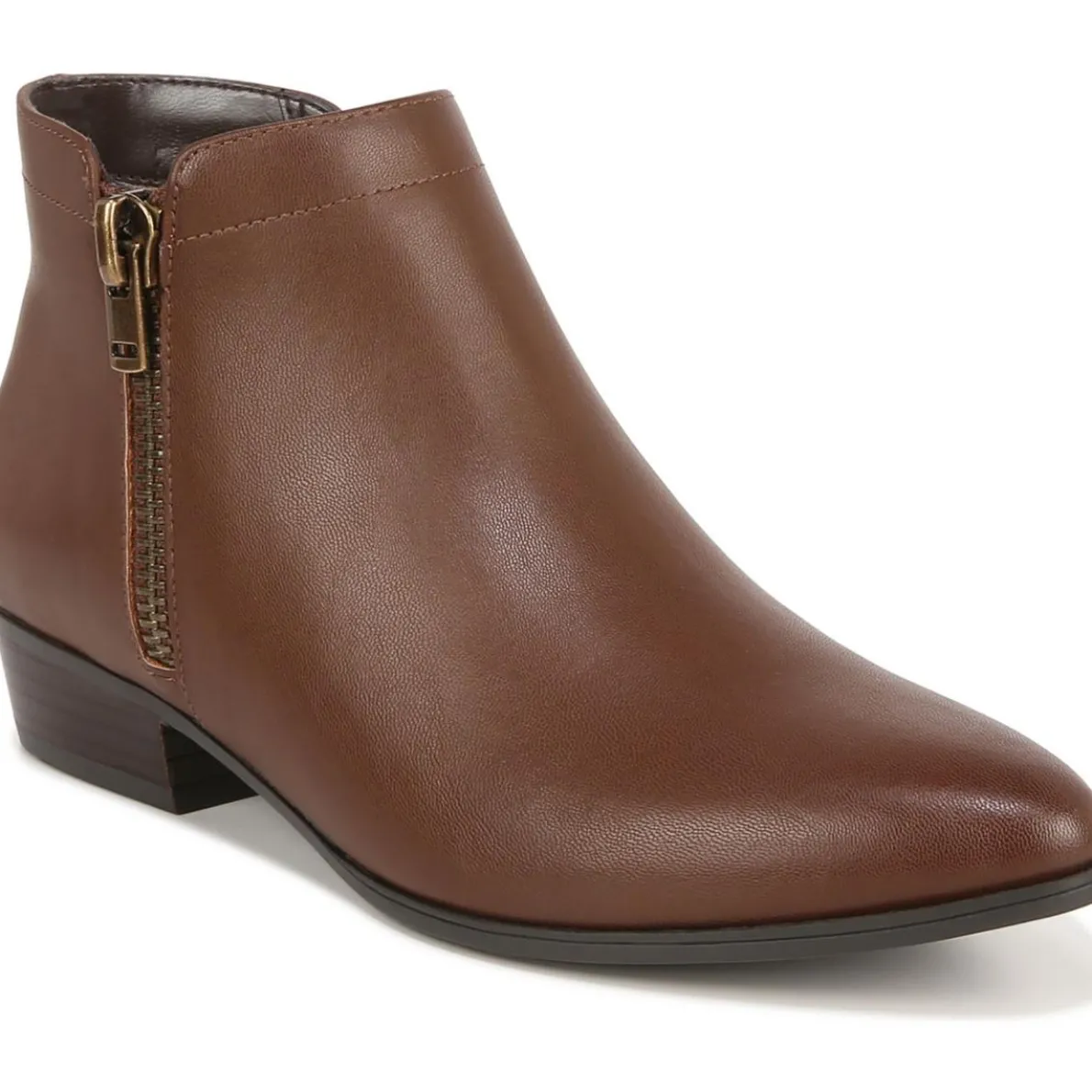 Claire Double Zipper Ankle Booties