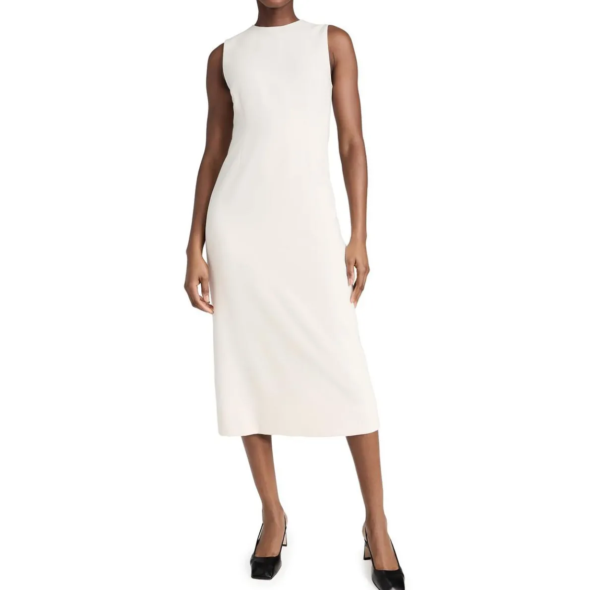 Fitted Midi Sheath Dress