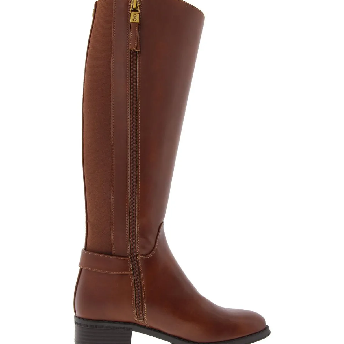 Percy Leather Block Heel Knee-High Boots