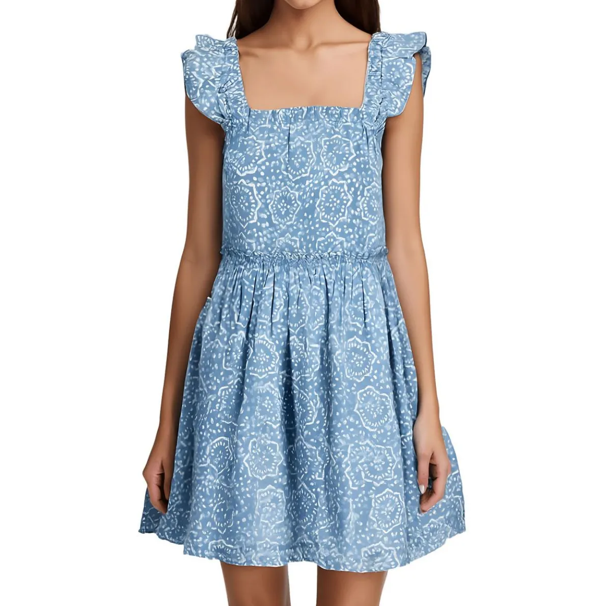 Printed Cotton Mini Dress