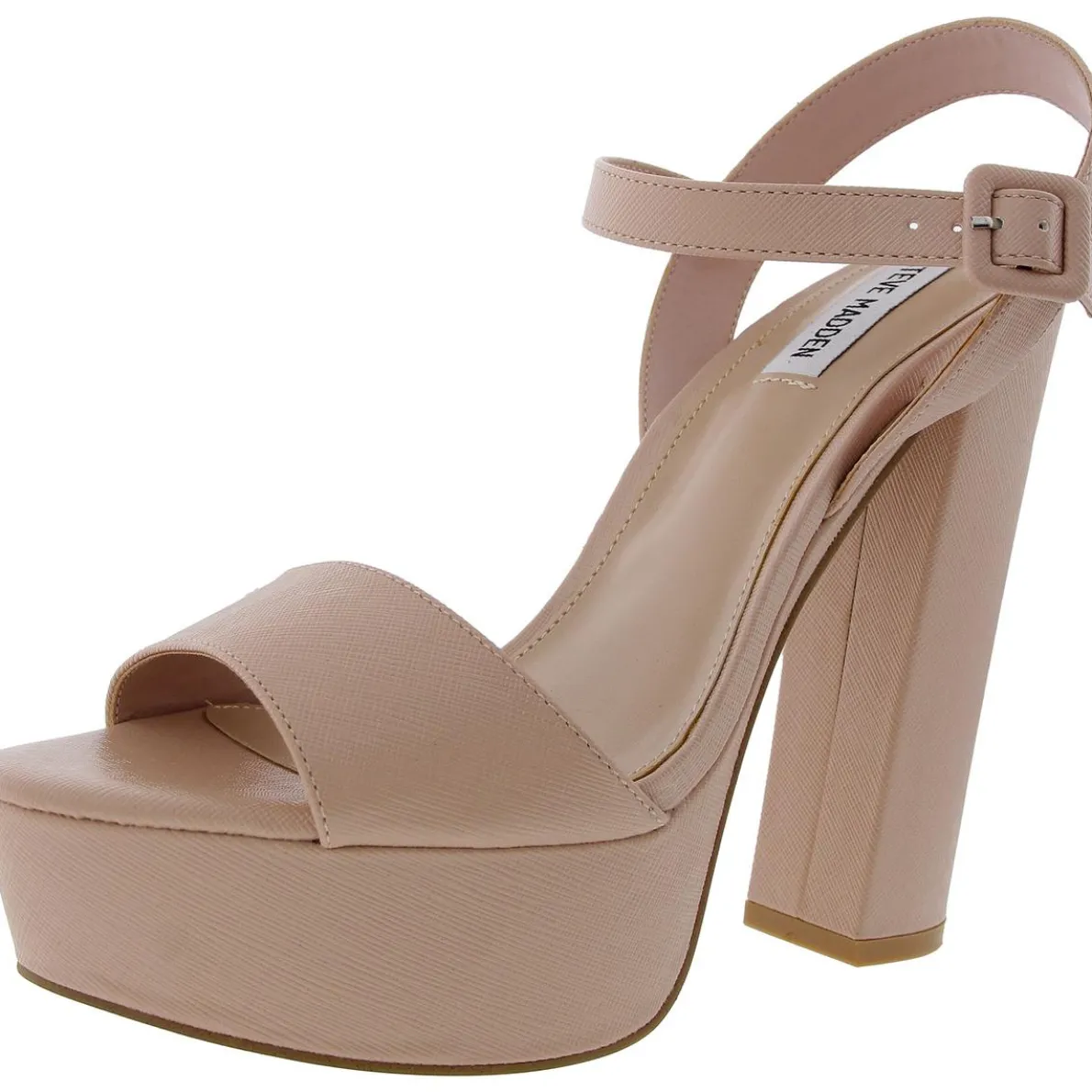 Danielle Textured Faux Leather Platform Sandals