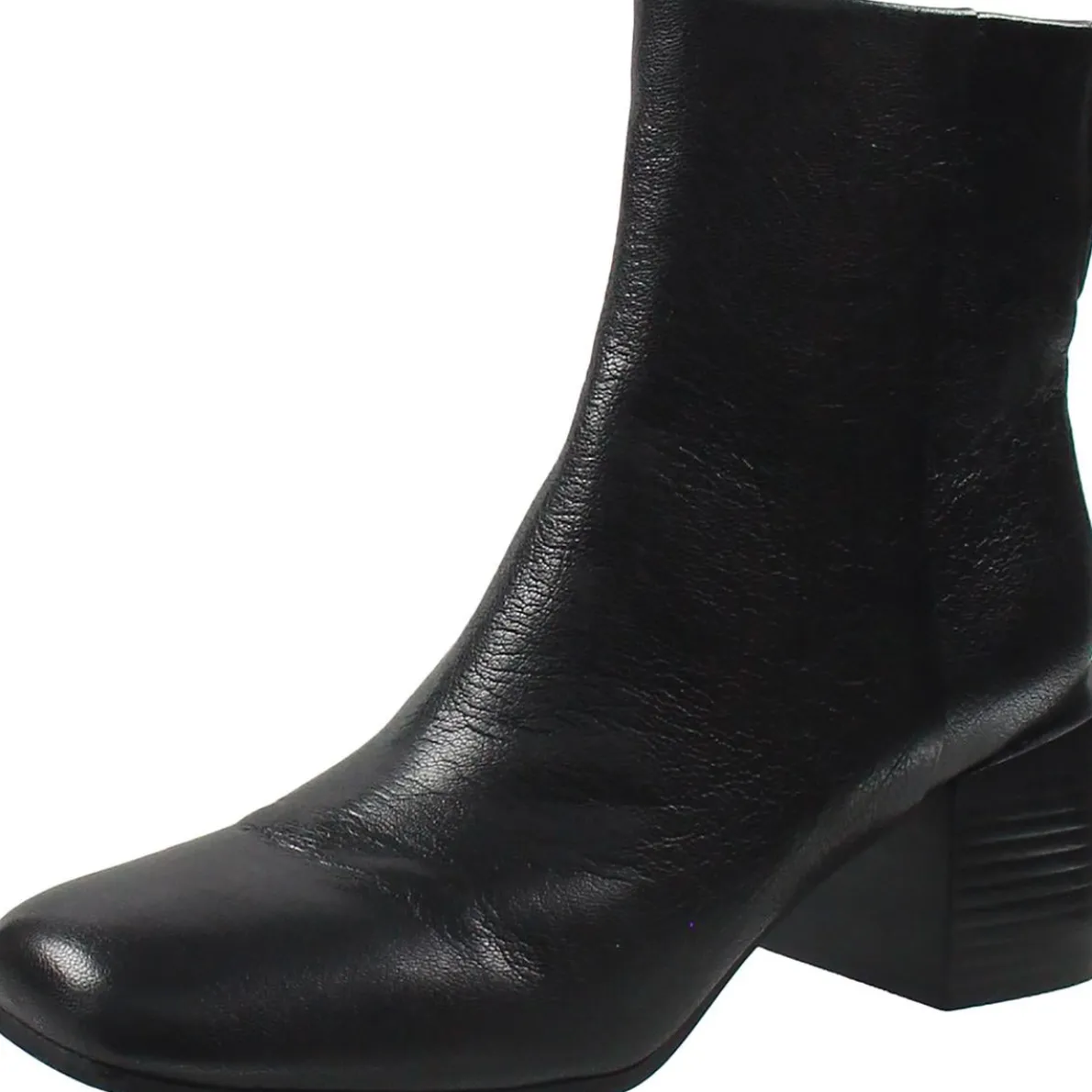 ORTONA Block Heel Leather Mid-Calf Boots