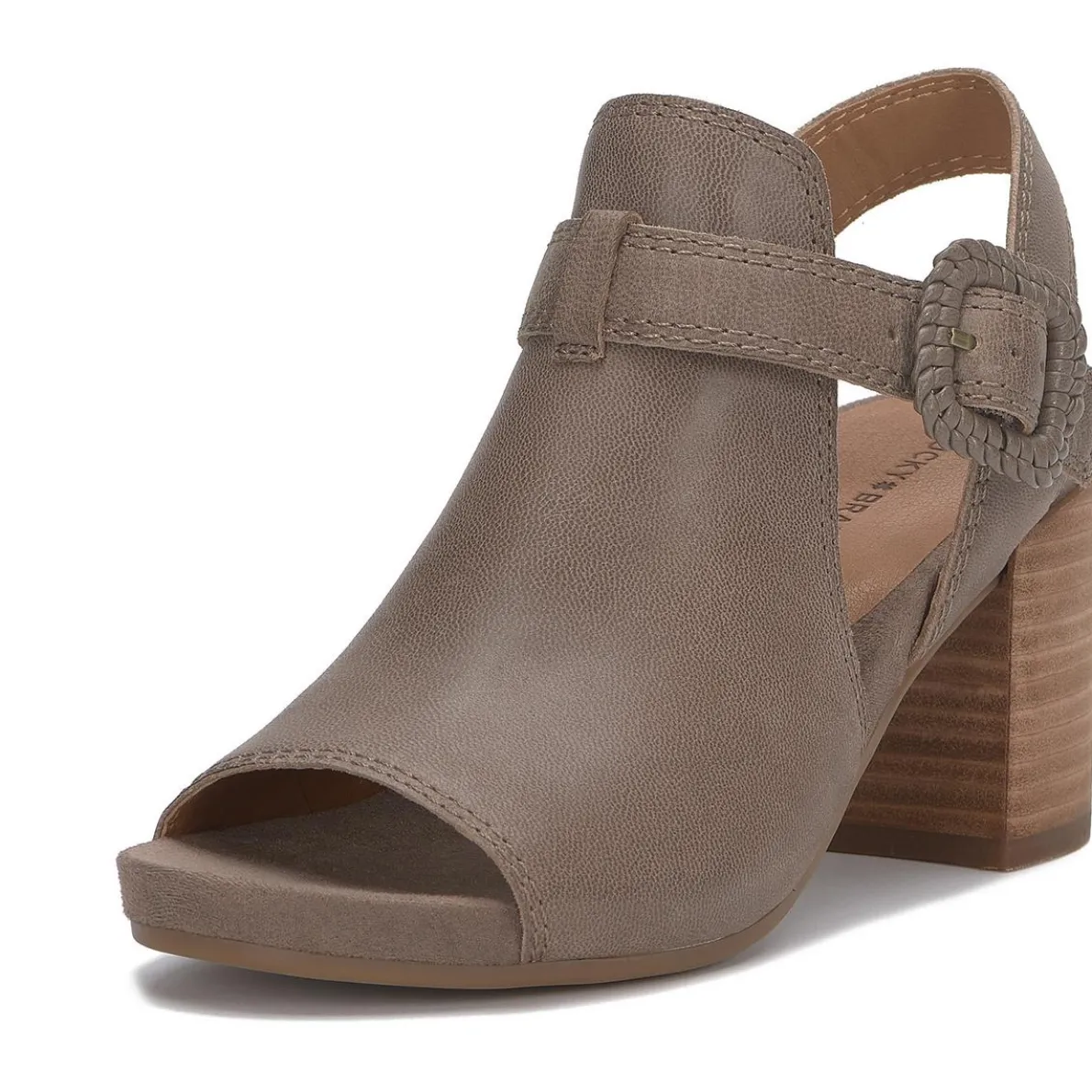 Juliane Leather Peep-Toe Slingback Sandals