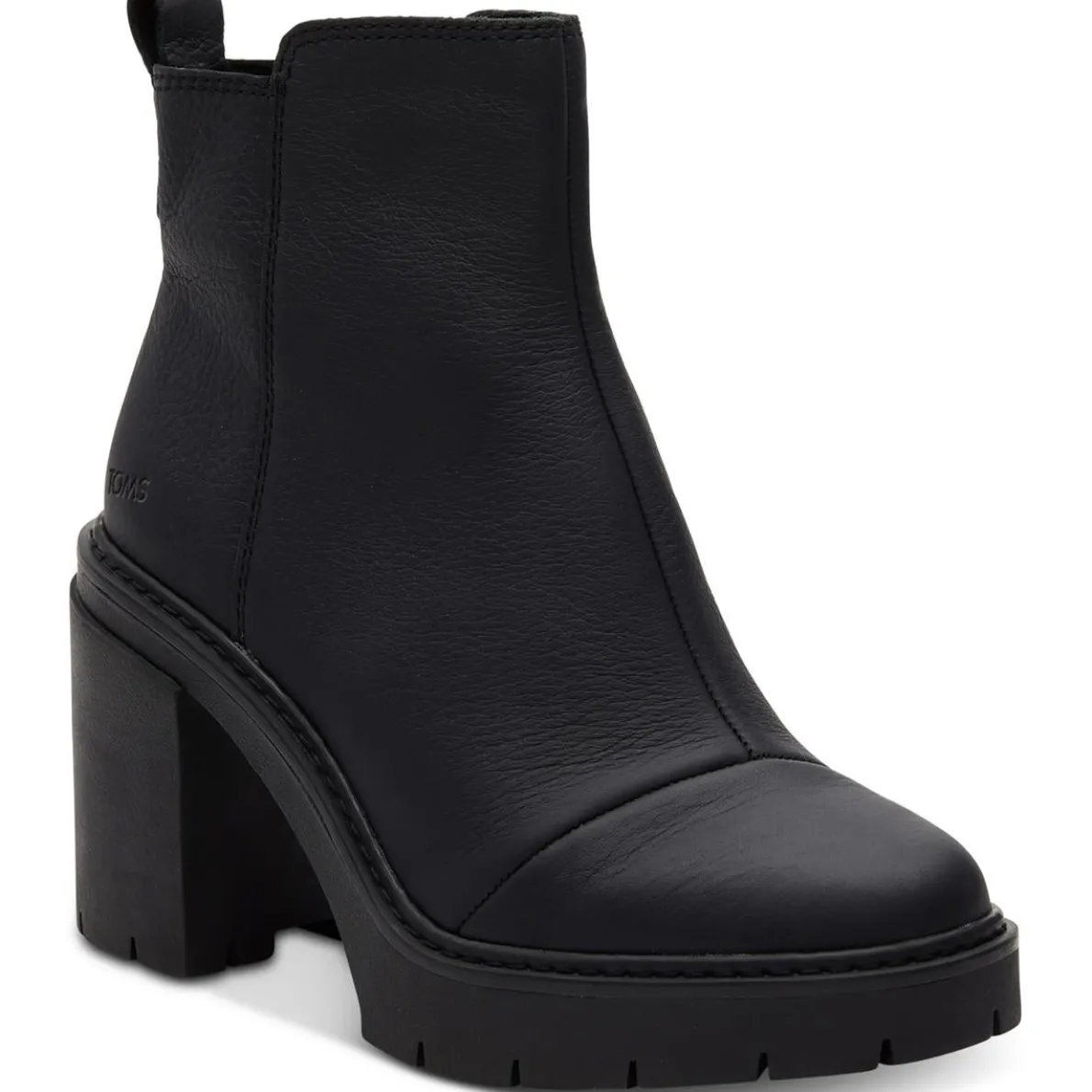 Rya Leather Round Toe Ankle Boots