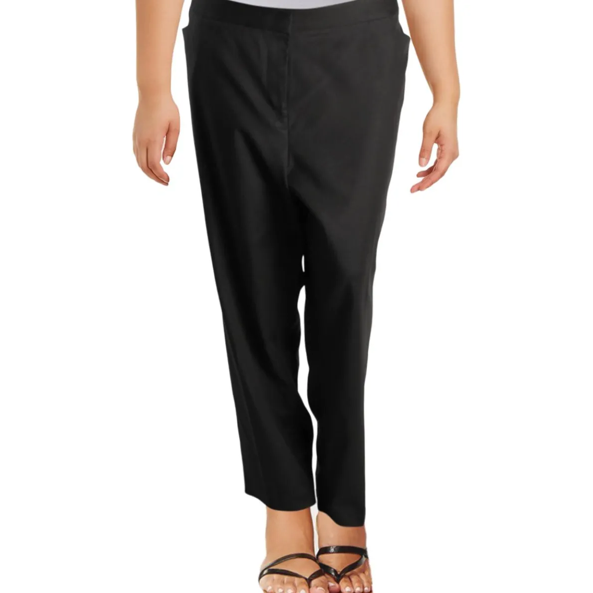 Plus High Rise Stretch Ankle Pants