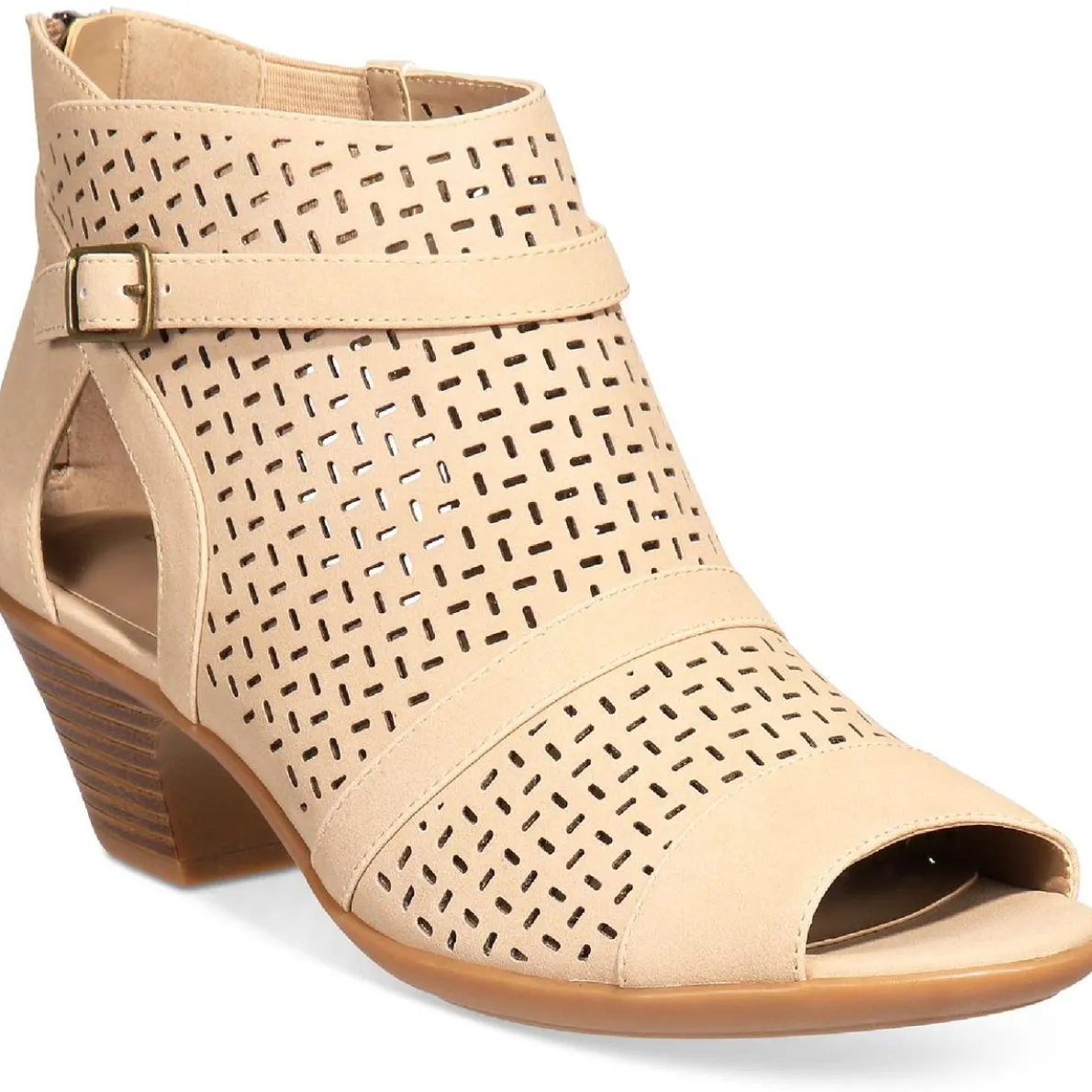 Carrigan Zipper Peep Toe Ankle Boots