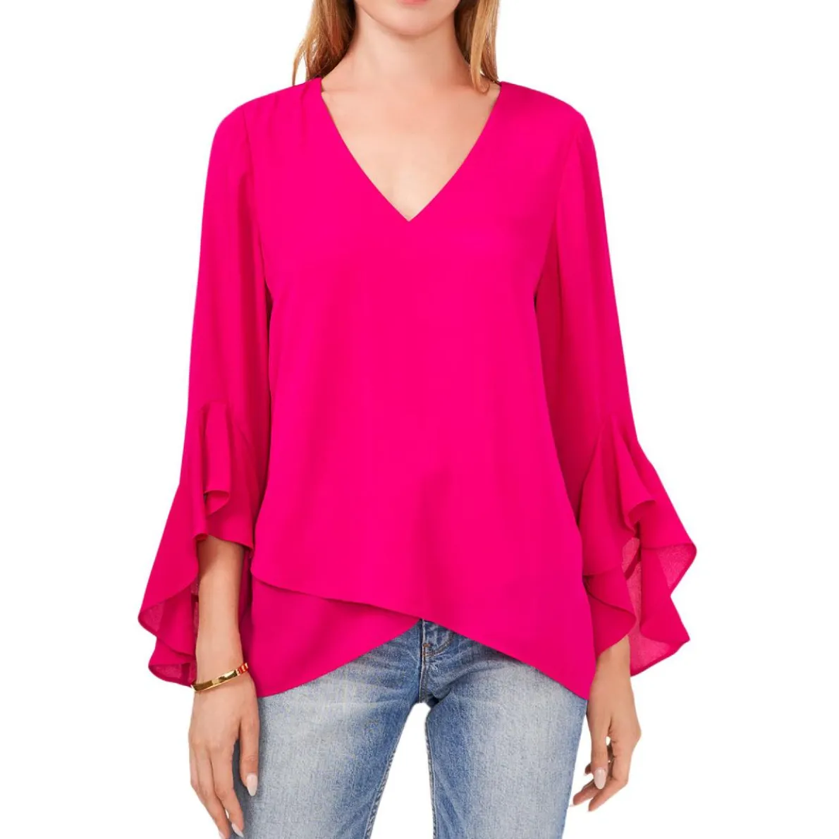 Chiffon V-Neck Blouse