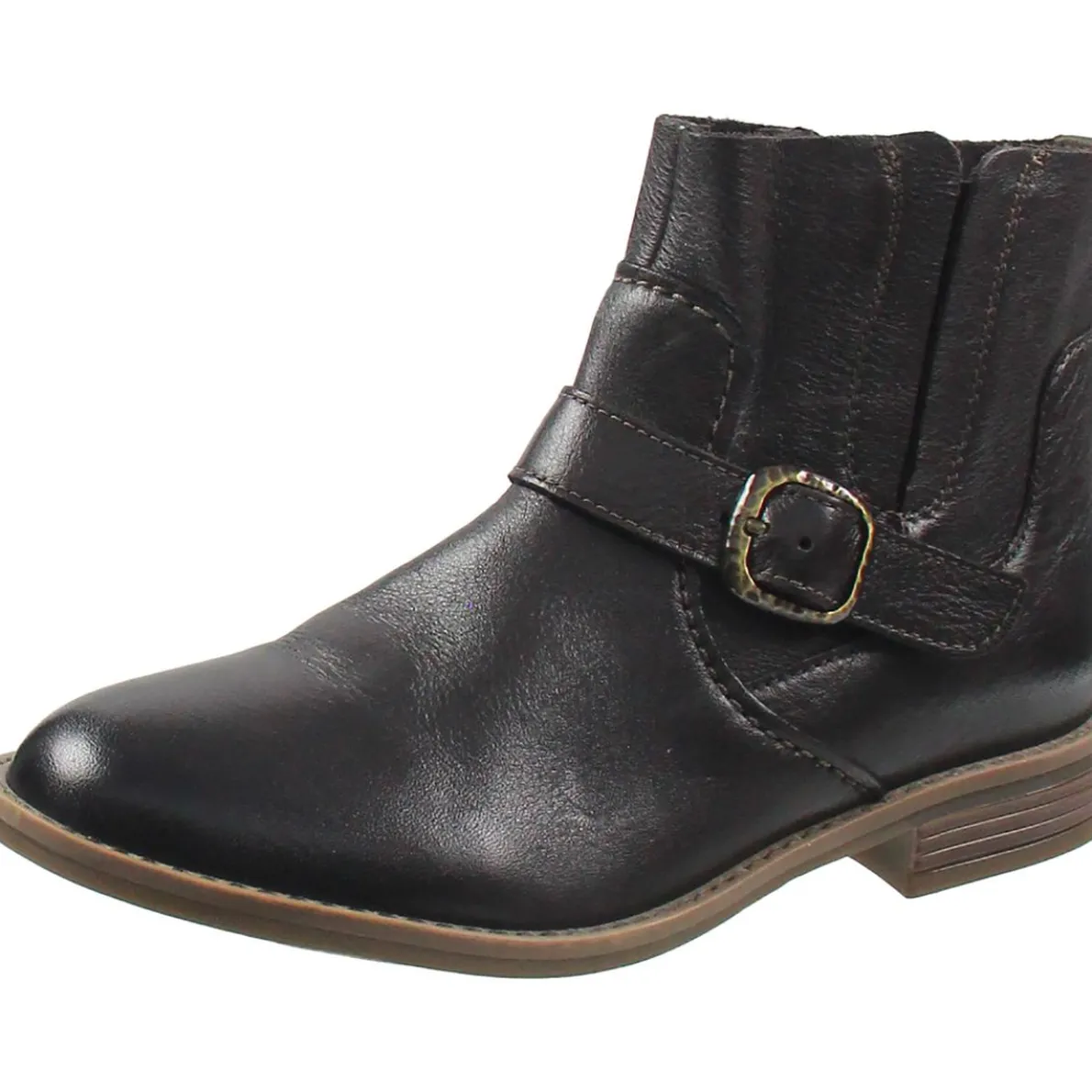 Buckle Leather Booties