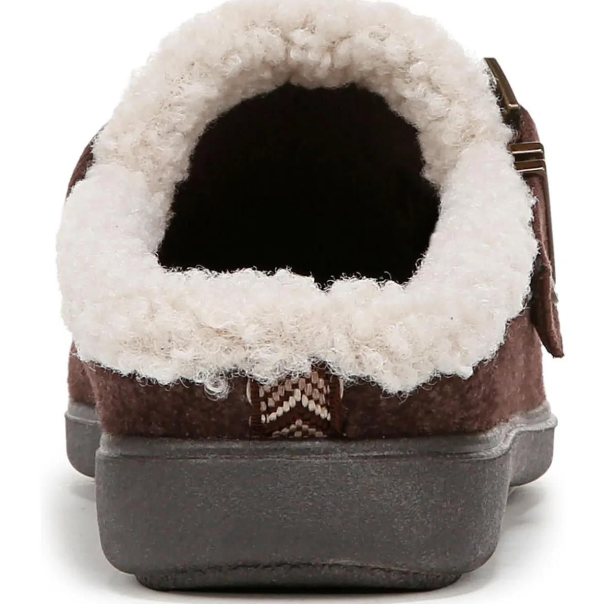 Eternity Buckle Faux Fur Slide Slippers