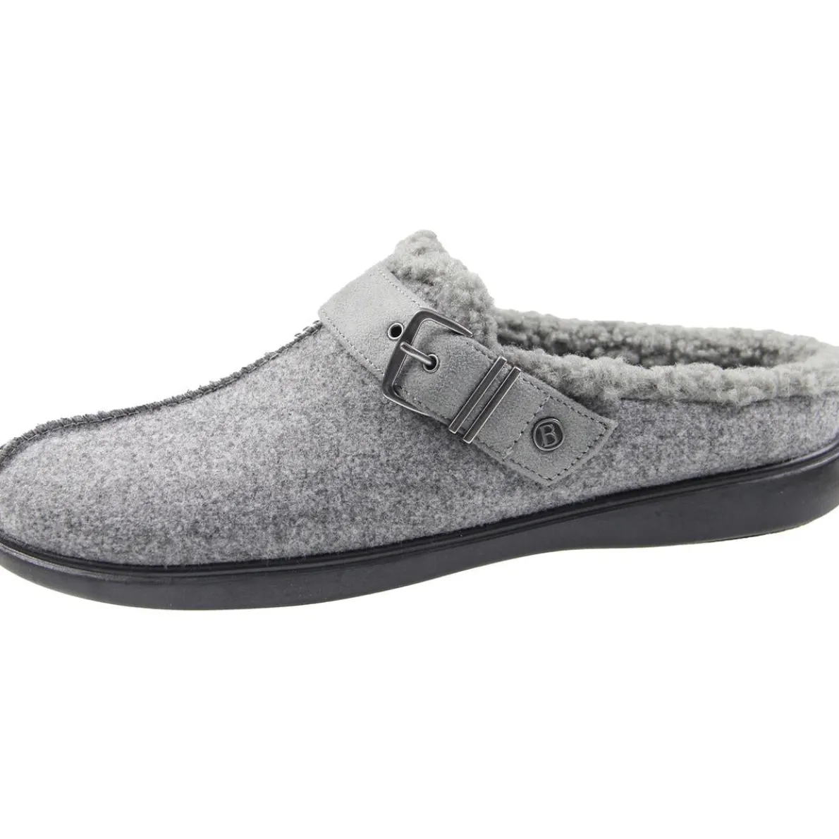 Eternity Buckle Faux Fur Slide Slippers