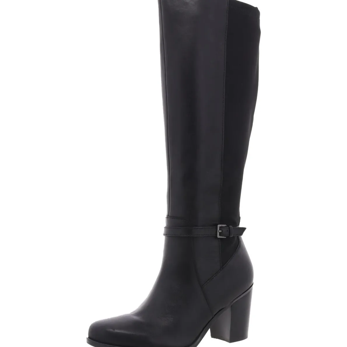 Kalina Stretch Mixed Media Leather Knee-High Boots