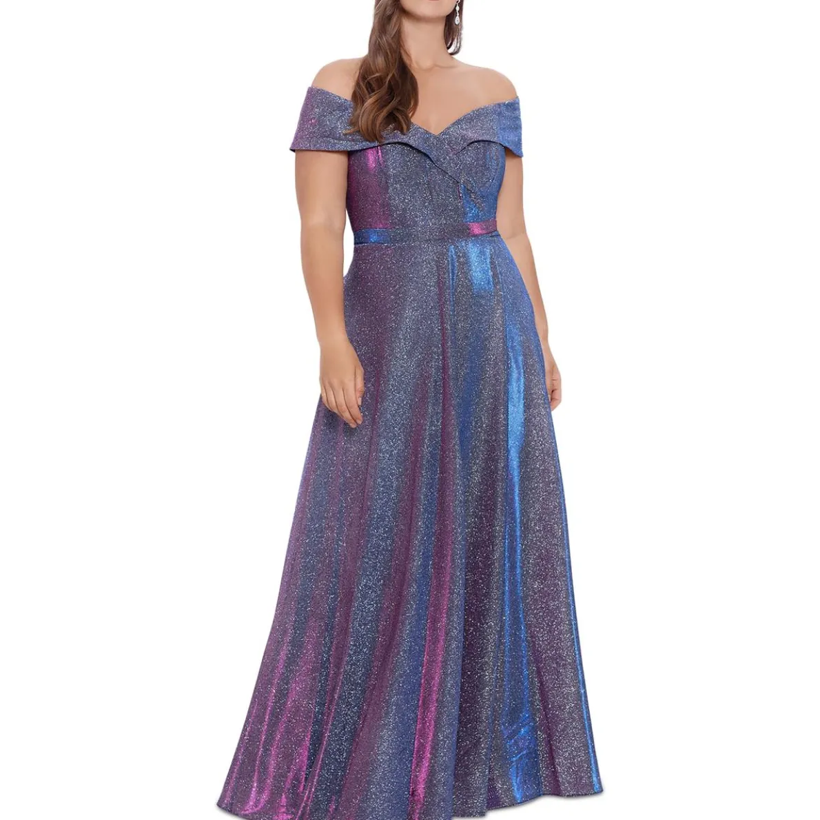 Plus Drapey Maxi Evening Dress