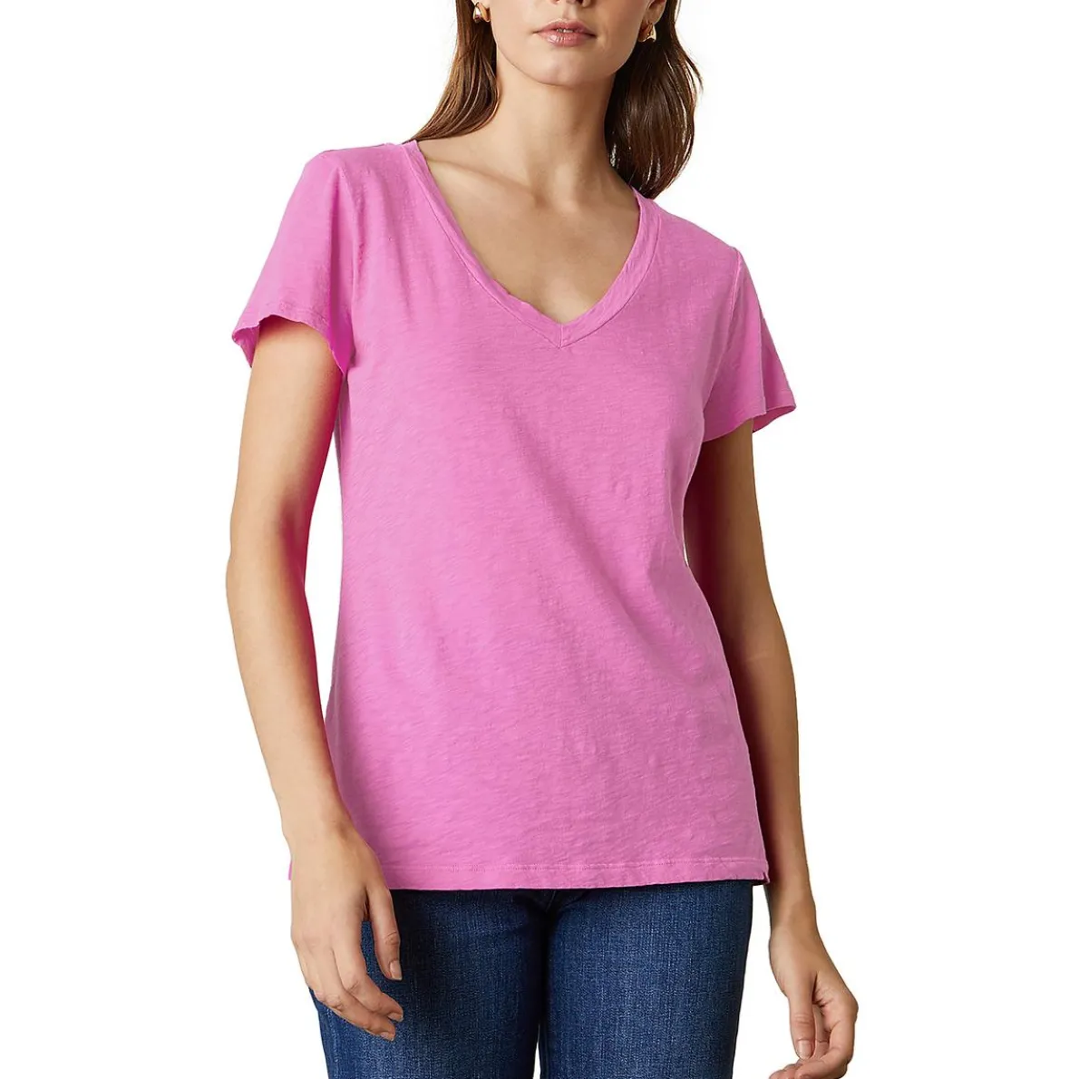 V Neck Casual Pullover Top