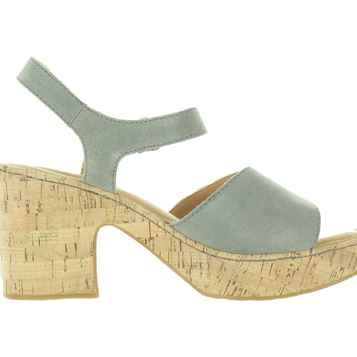 Buckle Leather Platform Sandals