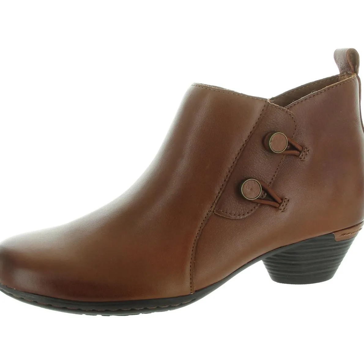 Larsa Zipper Leather Booties