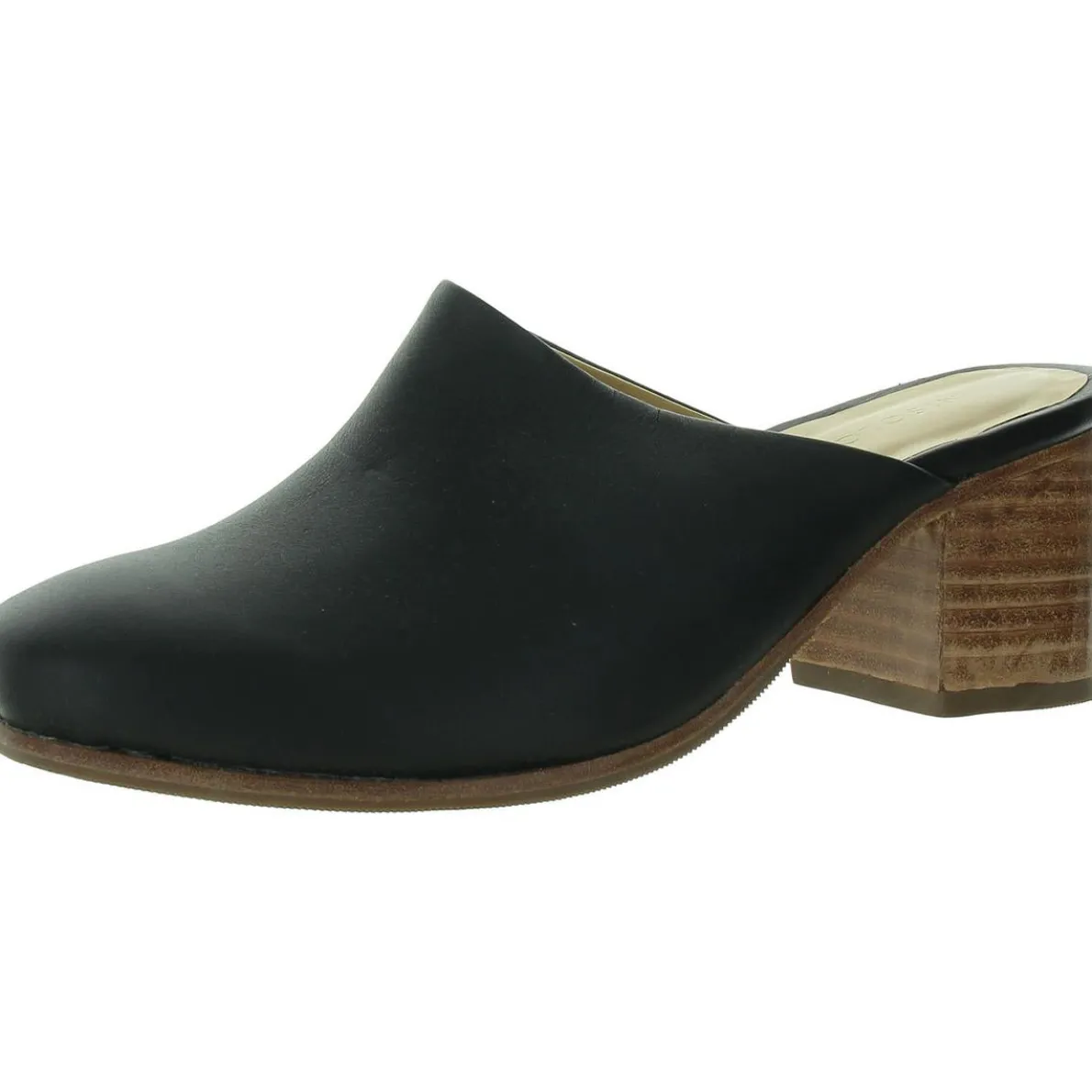 Faux Leather Round toe Block Heels