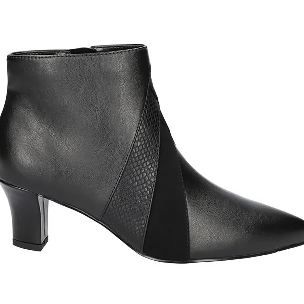 Zipper Faux Leather Booties