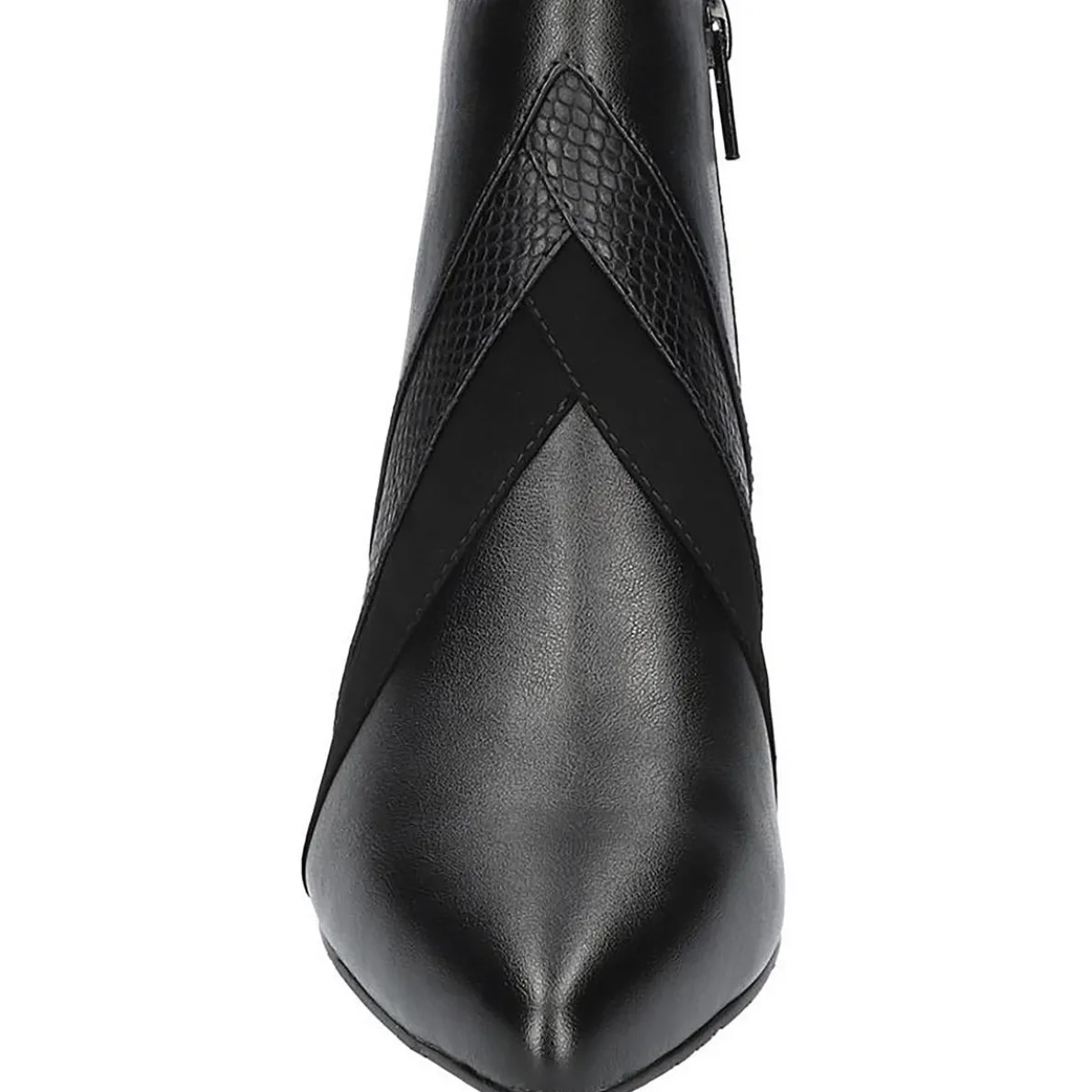 Zipper Faux Leather Booties