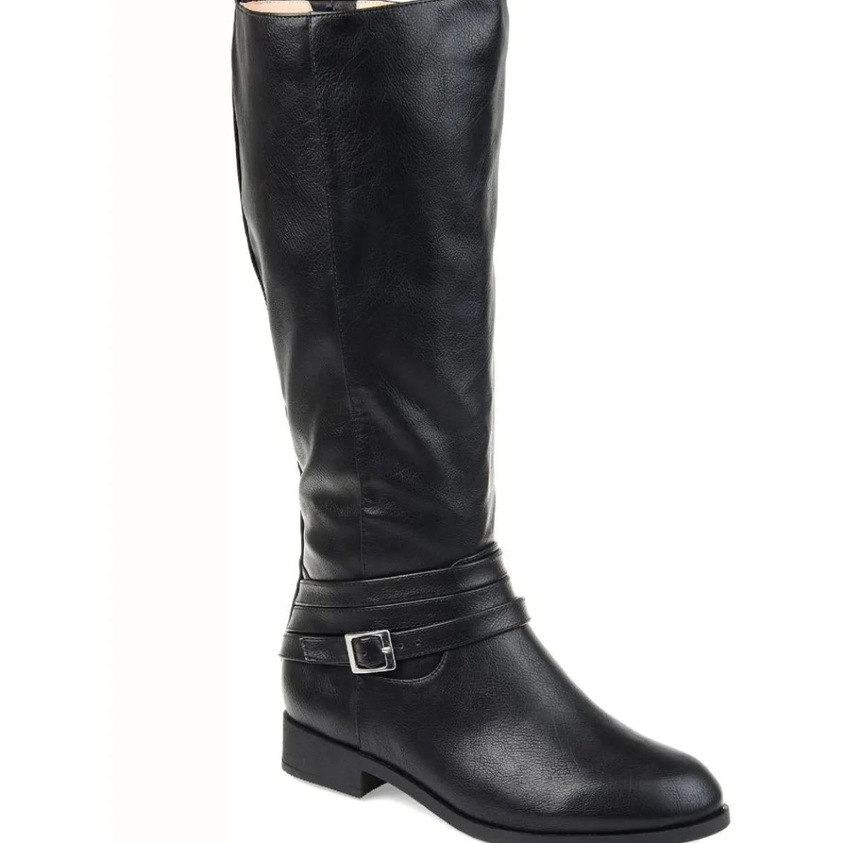Ivie Faux Leather Buckle Riding Boots