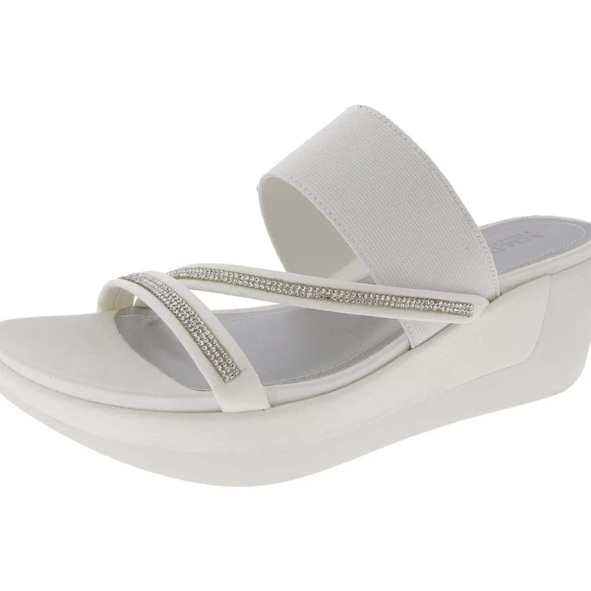 Embellished Rounded Heel Platform Sandals