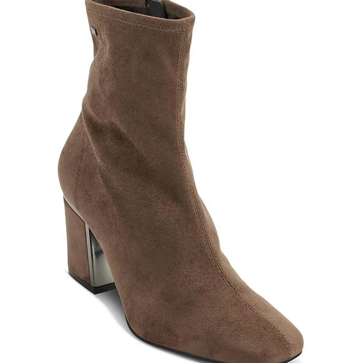 Cavale Faux Suede Block Heel Ankle Boots