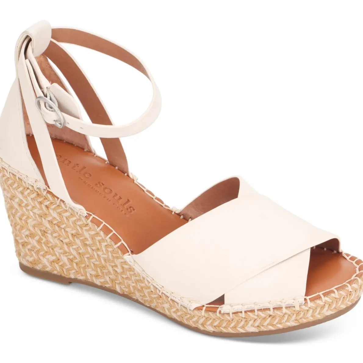 Charli X Band Leather Wedge Sandals