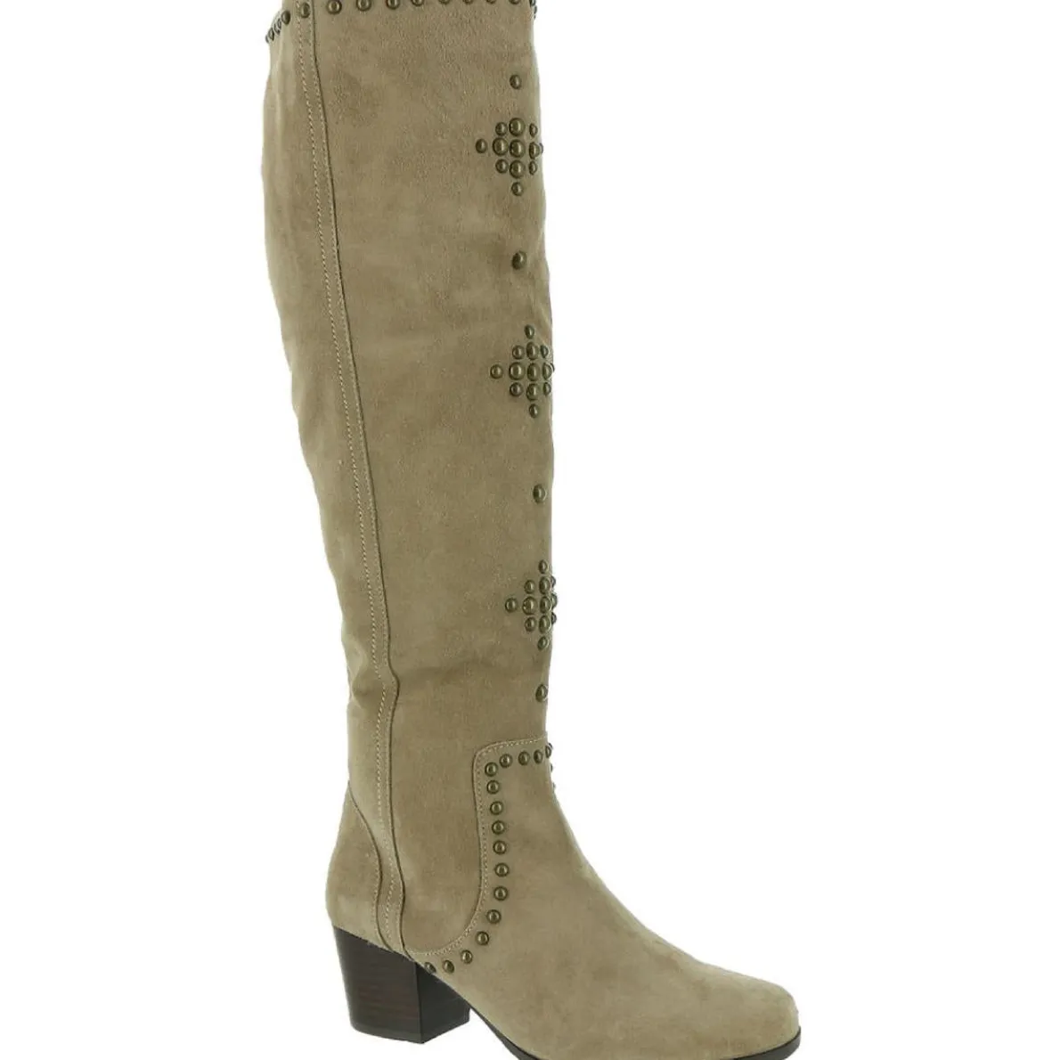 Fortune Suede Block Heel Knee-High Boots