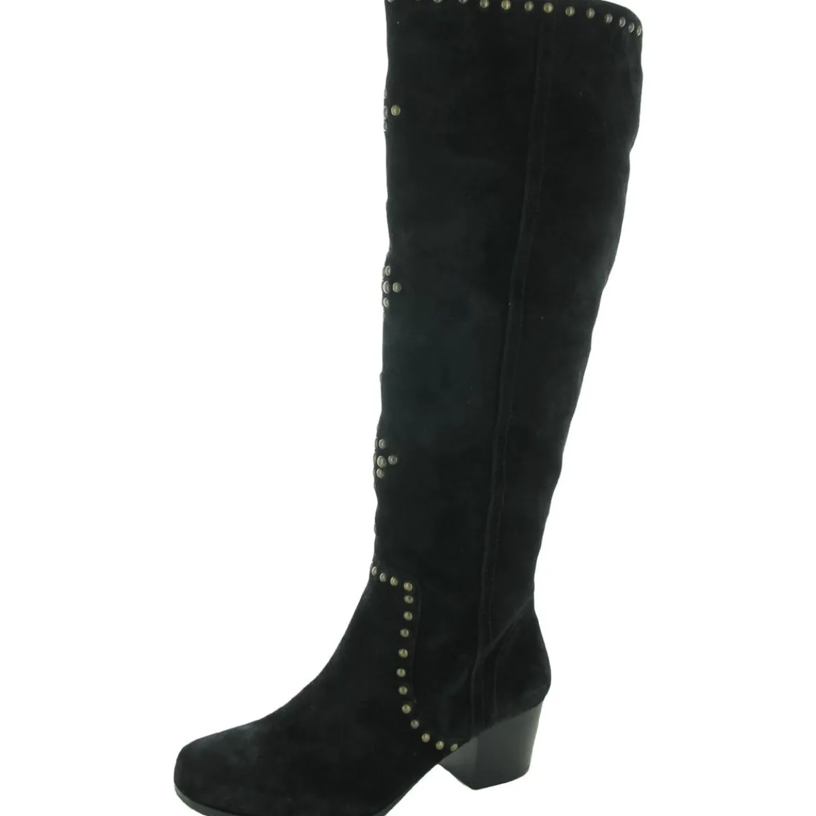 Fortune Suede Block Heel Knee-High Boots