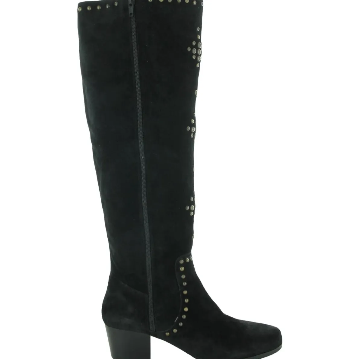 Fortune Suede Block Heel Knee-High Boots