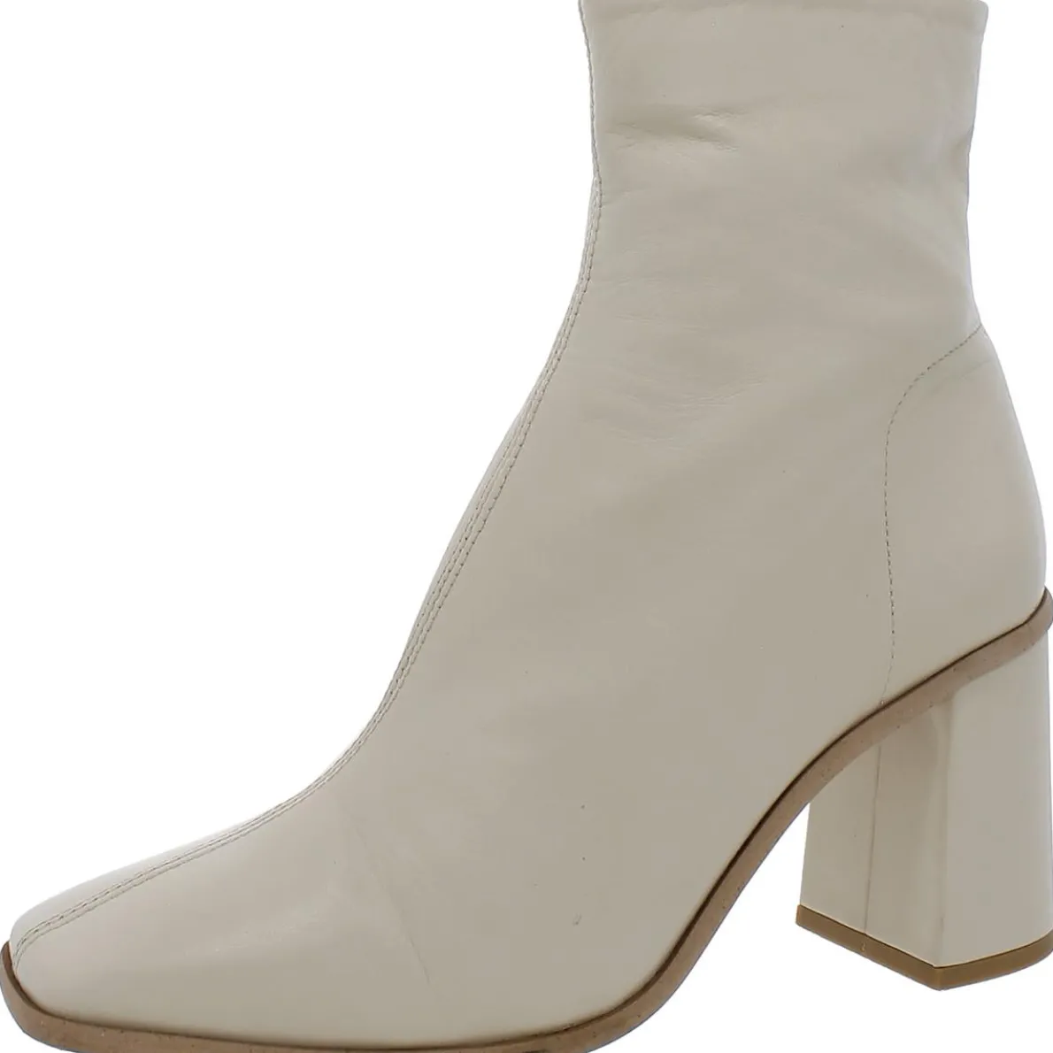 Sienna Leather Square Toe Ankle Boots