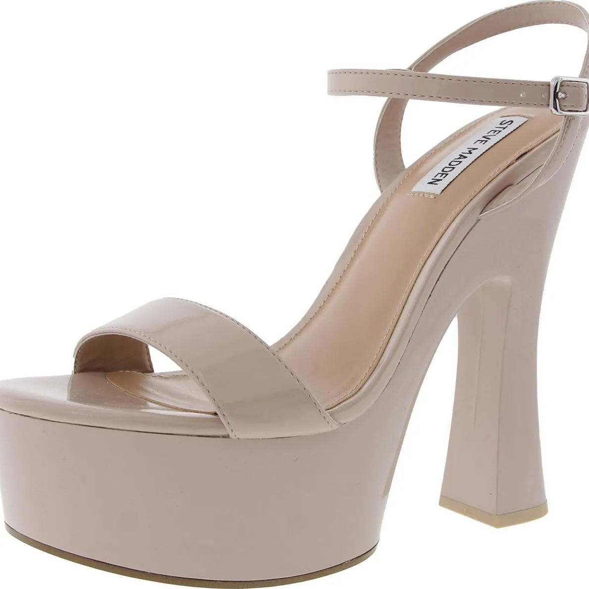 Blane Adjustable Patent Platform Sandals