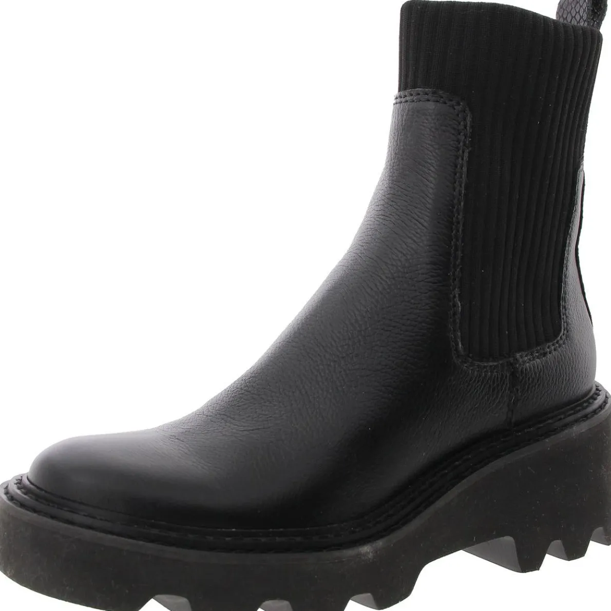 Solid Faux Leather Ankle Boots