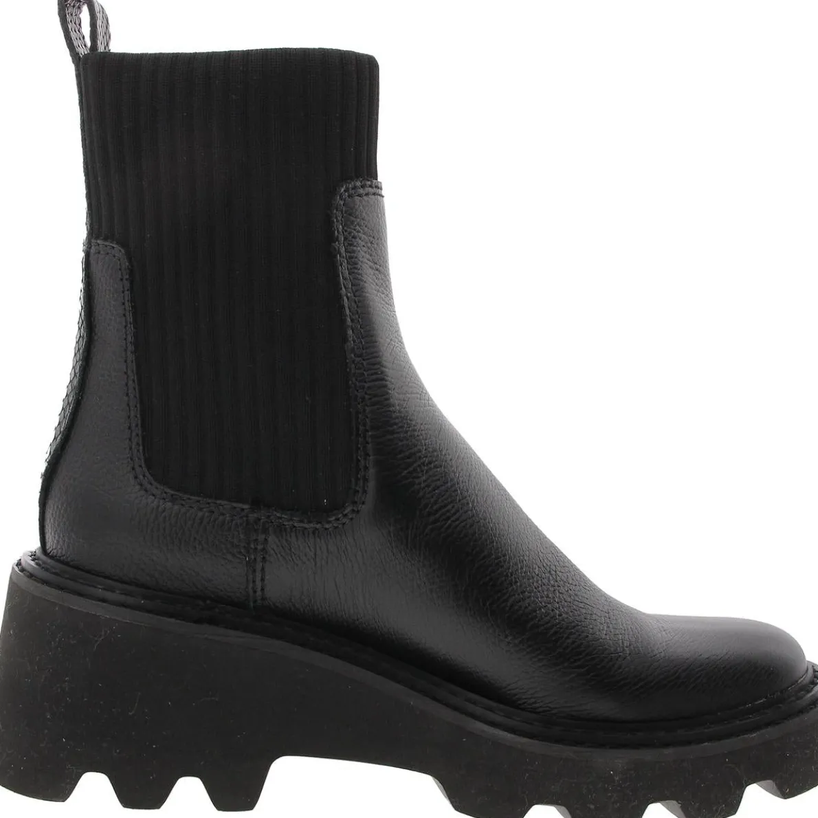 Solid Faux Leather Ankle Boots