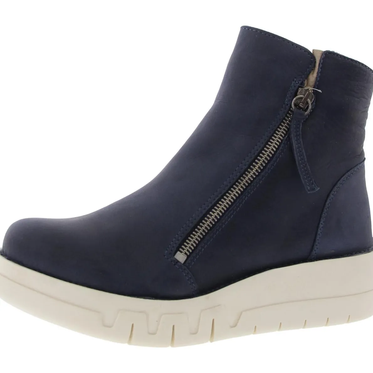 Lando Zipper Leather Ankle Boots