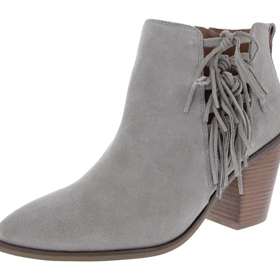 Zipper Leather Ankle Boots