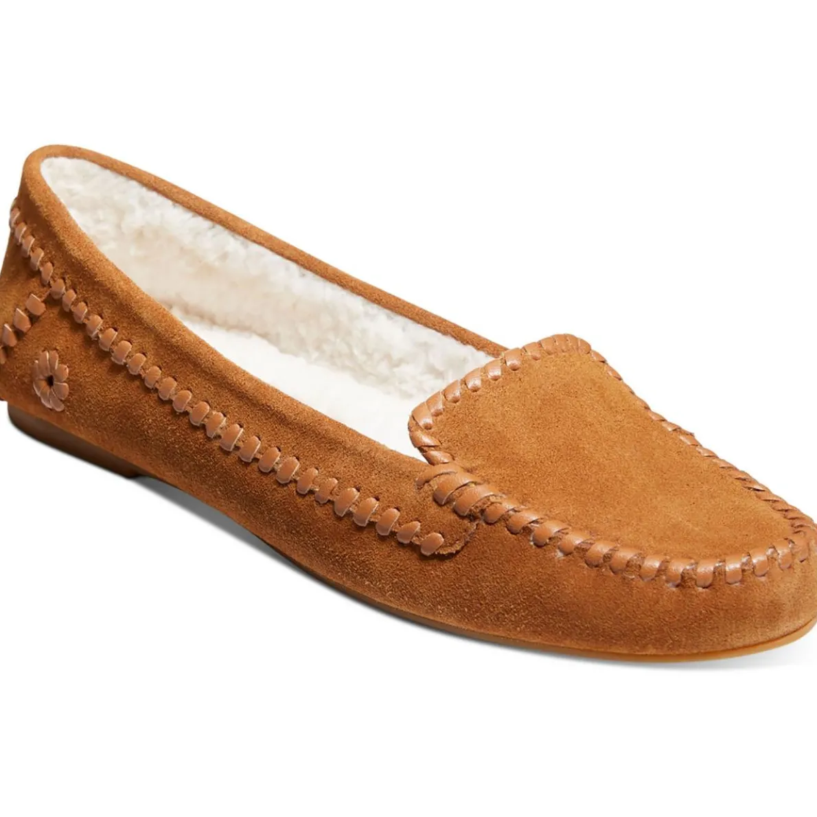 Millie Faux Fur Suede Moccasin Slippers