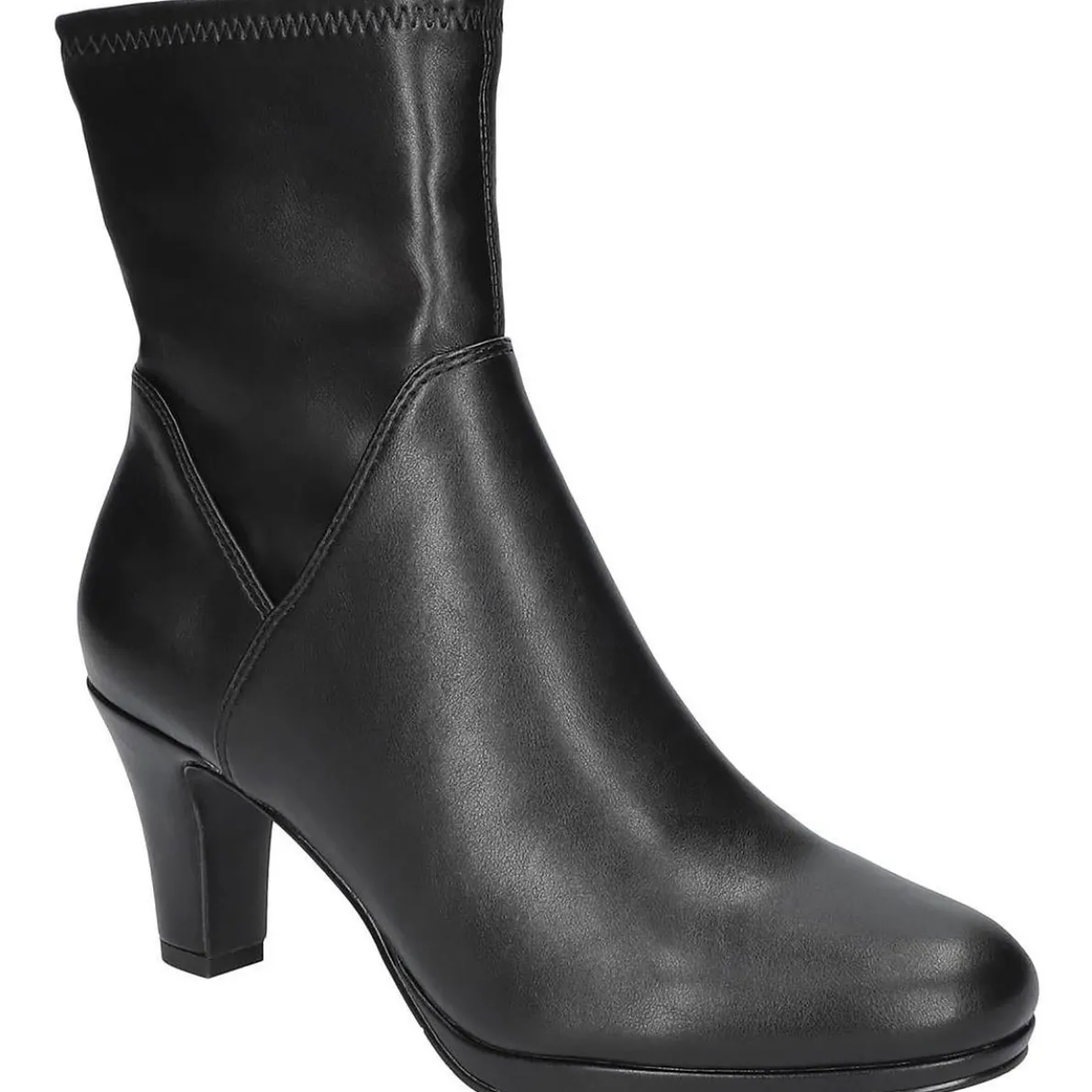 SOLANA Block Heel Ankle Boots