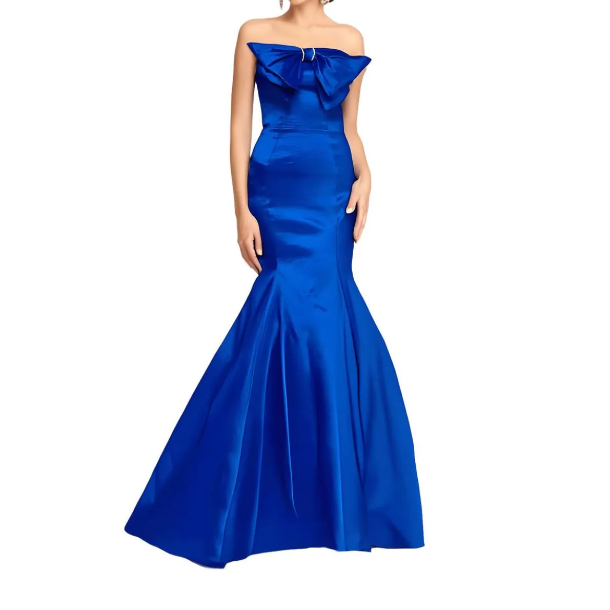 Juniors Strapless Bow Evening Dress