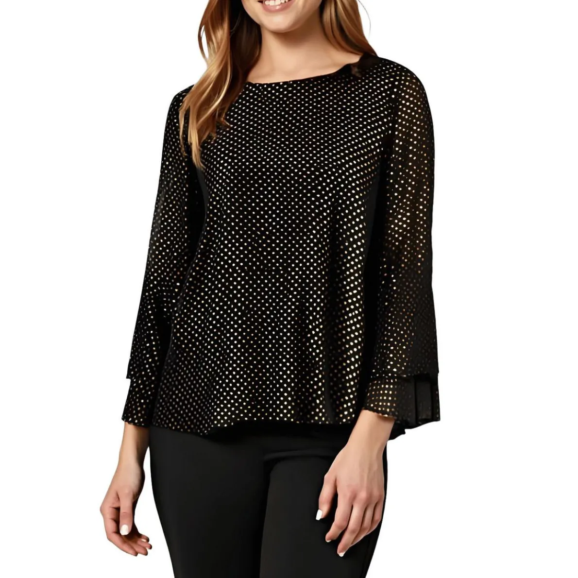 Metallic Chiffon Blouse